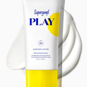 Supergoop! PLAY Everyday Lotion SPF 30 with Sunflower Extract (5.5 fl oz) - Face & Body Sunscreen, Water & Sweat Resistant, Reef-Safe, Broad Spectrum Protection